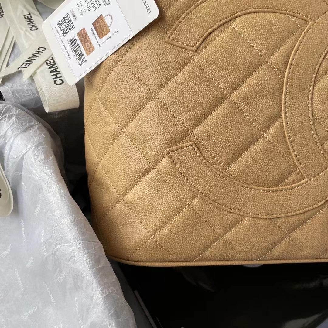 CHLMedallion Tote Shoulder Beige Bag For Women 29cm/11.4in