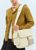 Acne Studios Men Leather Patch Messenger Bag