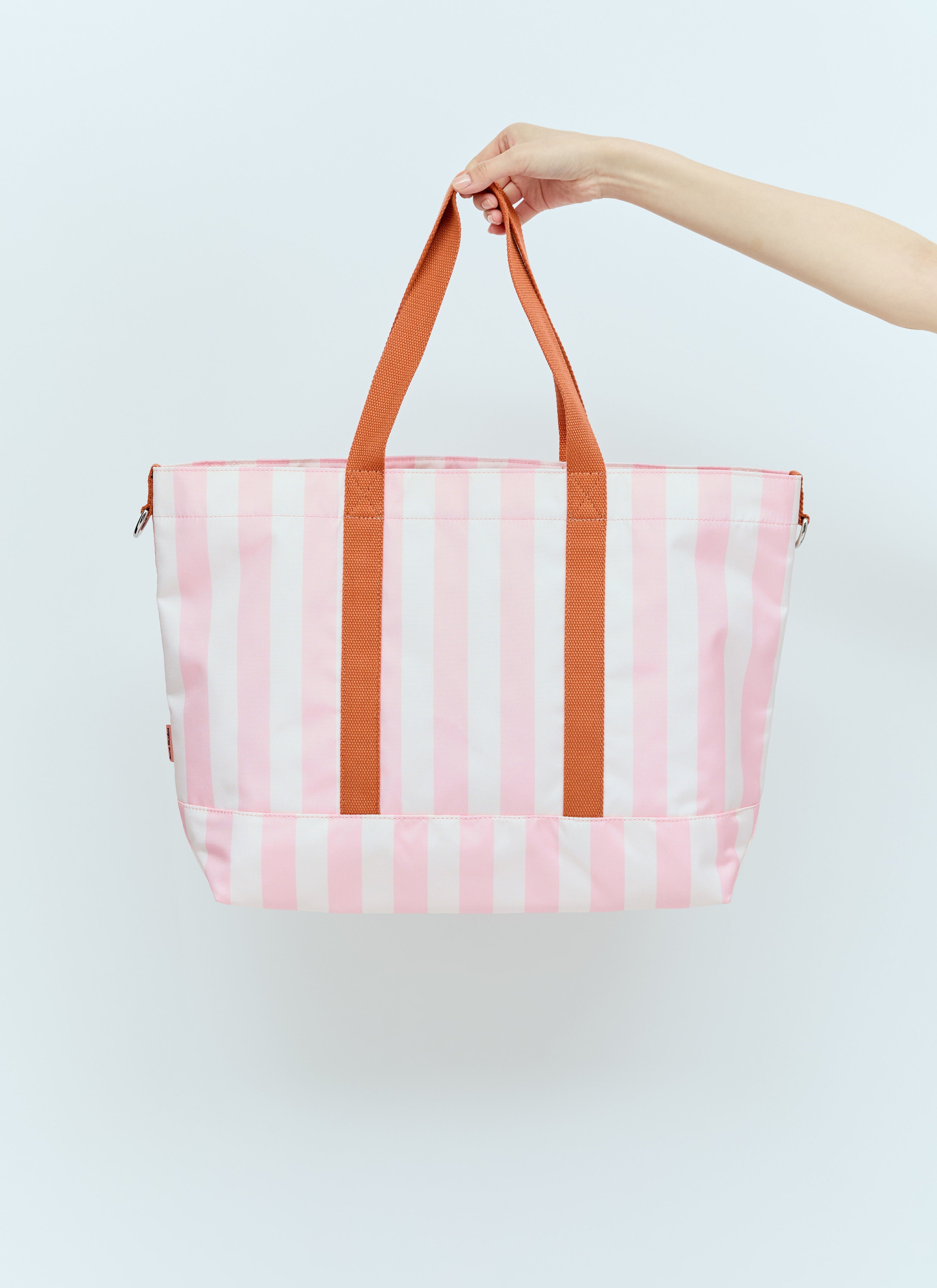 Acne Studios Women Logo Print Striped Tote Bag