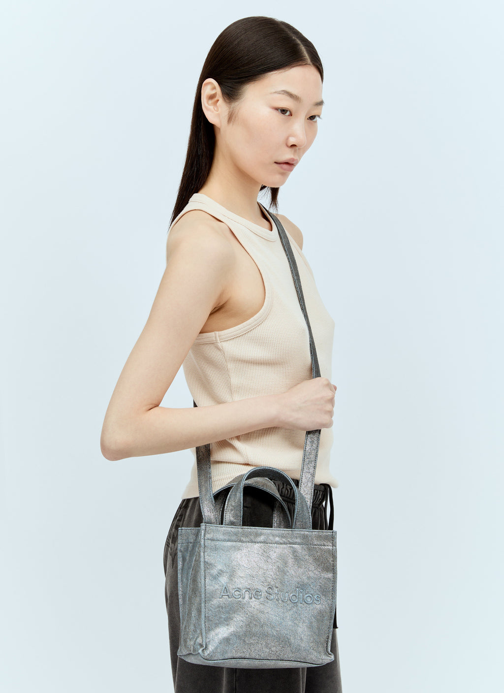 Acne Studios Women Logo Embossed Mini Tote Bag