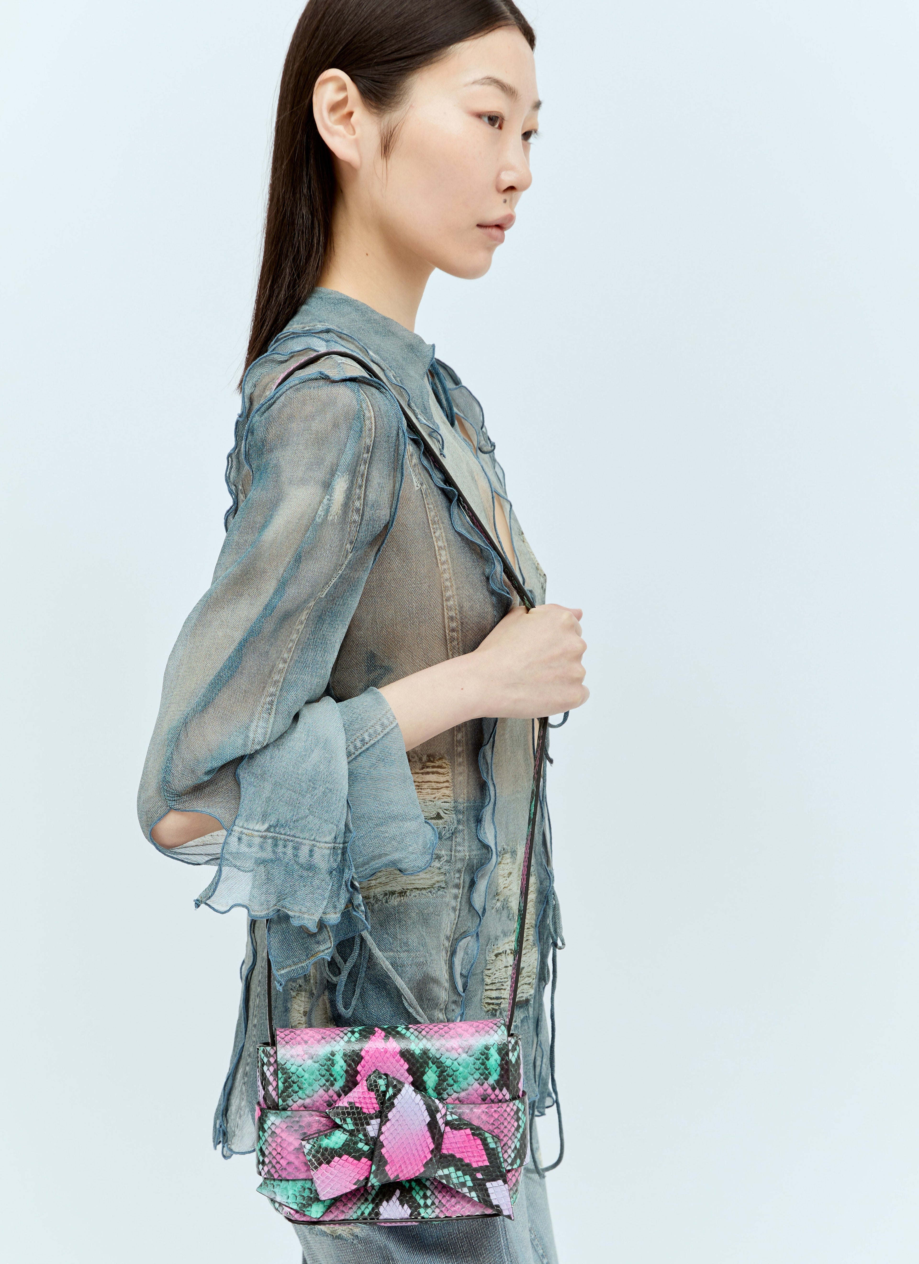 Acne Studios Women Snake Embossed Shoulder Bag