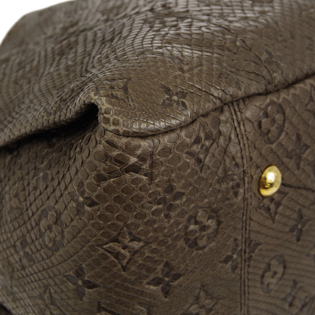 Louis Vuitton * 2010 Gris Monogram Exotic Artsy MM Hobo Handbag M90886