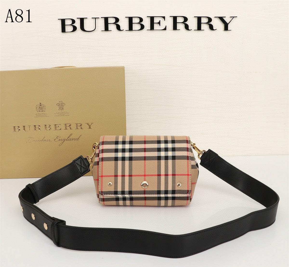 GLAMI Vintage Check And Small Crossbody Bag Archive Beige For Women, Bags 7.1in/18cm 80264541