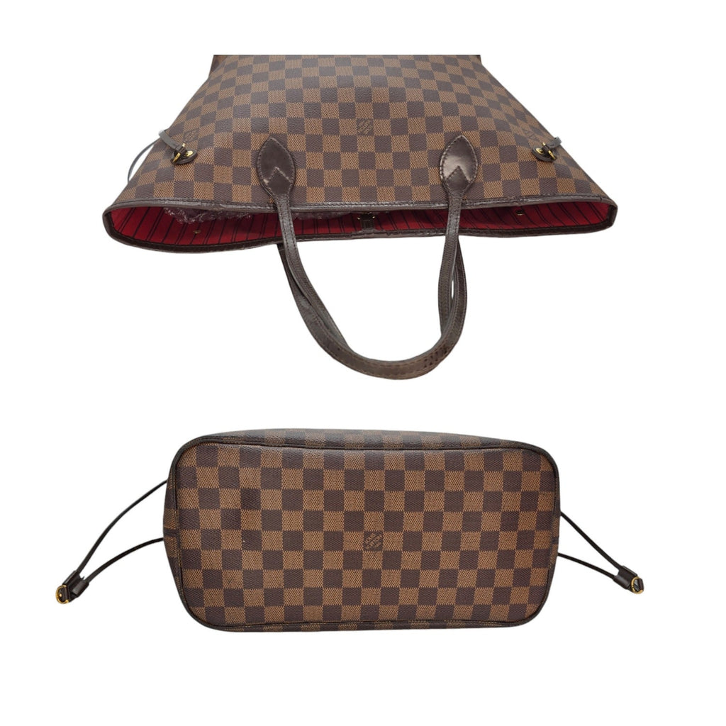 Louis Vuitton 2016 Damier Ebene Neverfull MM w/ Pouch