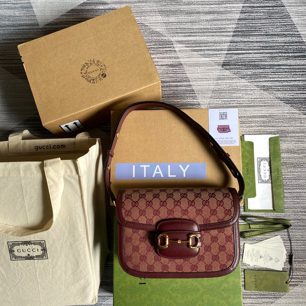 gg Horsebit 1955 Shoulder Bag Beige And Ivory For Women, Women’s Bags 9.8in/25cm gg