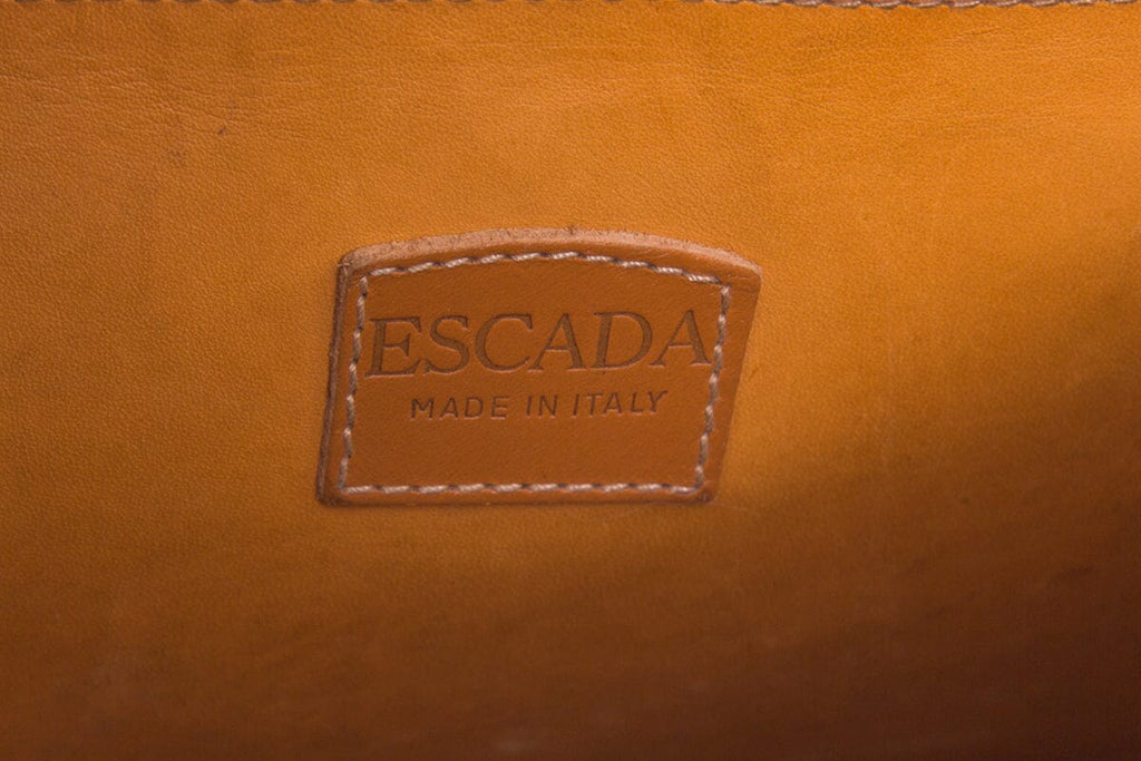 Escada Vintage Brown & Paisley Messenger Shoulder Bag