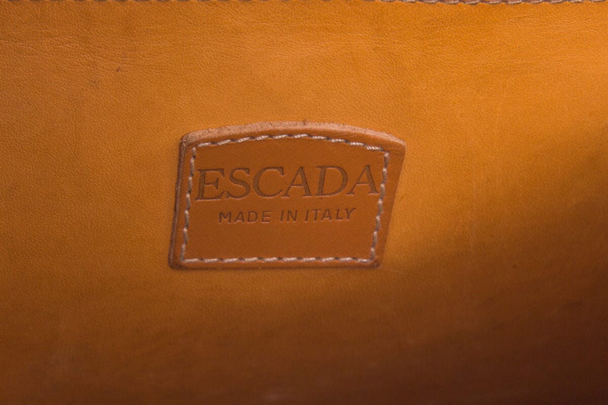 Escada Vintage Brown & Paisley Messenger Shoulder Bag