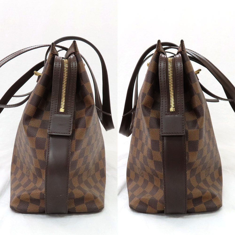 Louis Vuitton Louis Vuitton Damier Chelsea N51119 Evelyn Shoulder Bag Brown Leather  Unisex