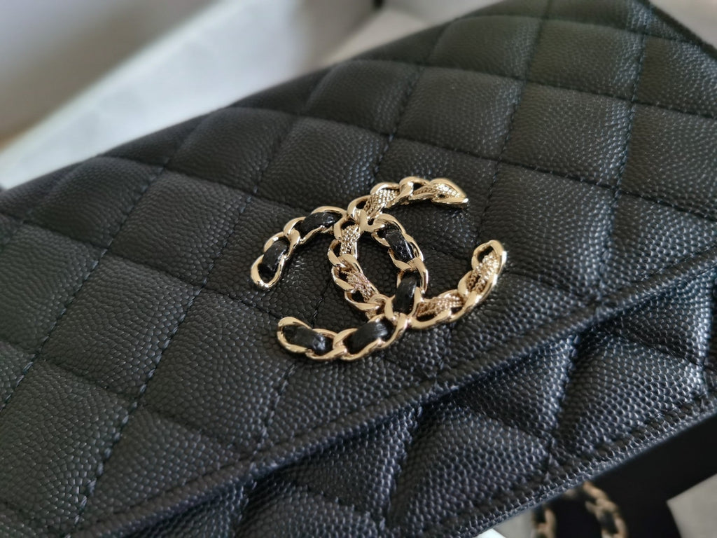 CHLMini GlamIap Bag Black For Women 7.2in/18.5cm