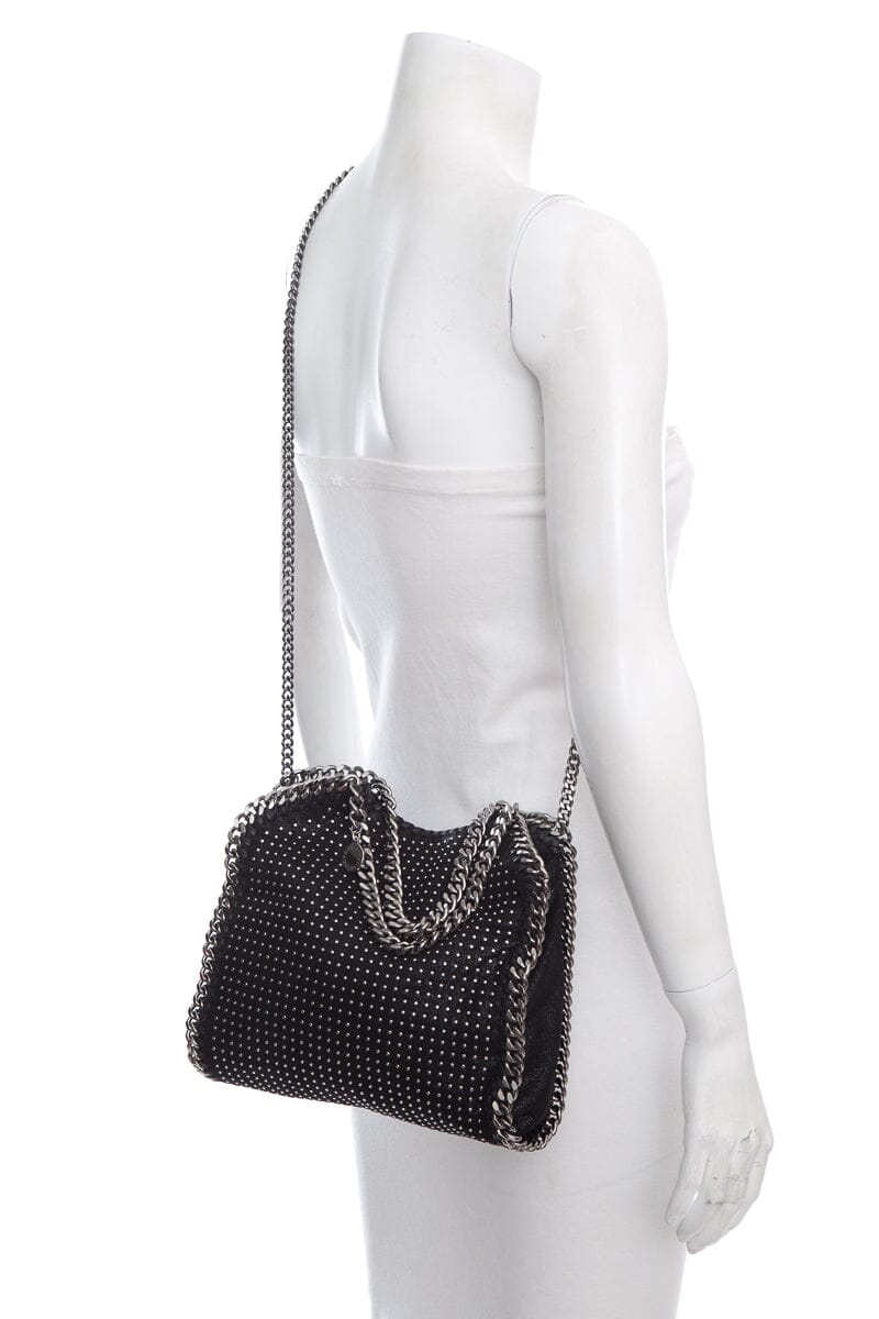 Stella McCartney Black Shaggy Deer Studded Handbag