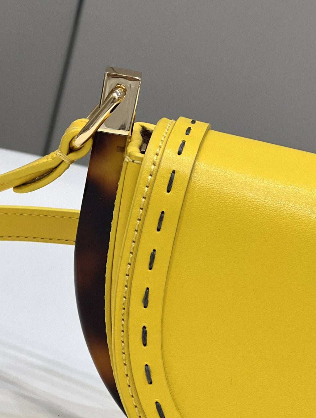 FI Moonlight Saddle Yellow Bag For Woman 19cm/7.5in