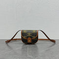 GLAMI Mini BesaGLAMI In Triomphe Canvas With Triomphe Heart Embroidery Brown For Women 6in/15cm 196702ECK.04LU