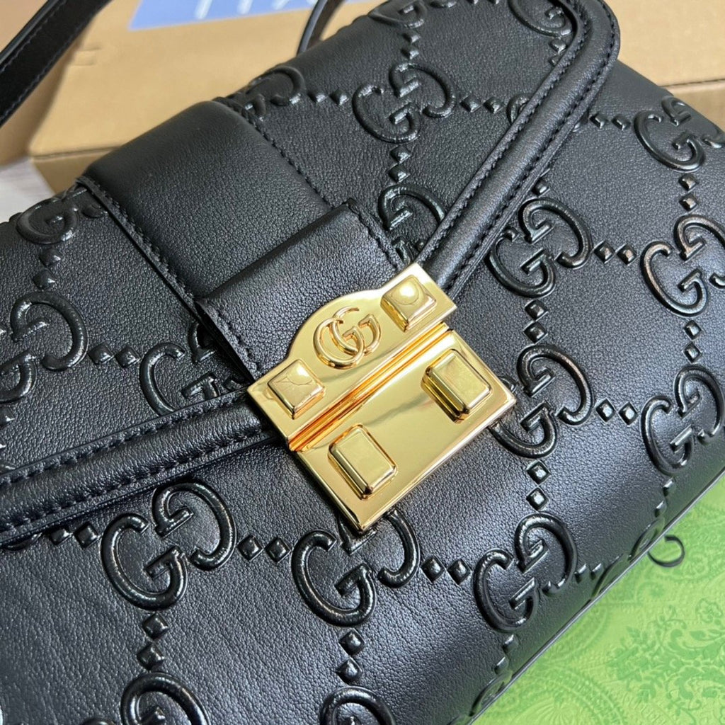 gg Small gg Top Handle Bag Black For Women, Women’s Bags 17.7in/19cm gg‎ 675791 UD9AG 1000