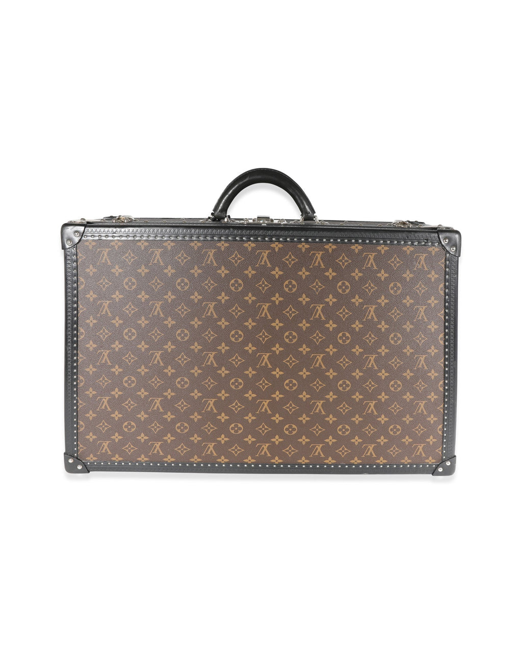 Louis Vuitton Monogram Macassar & Black Leather Alzer Trunk 60