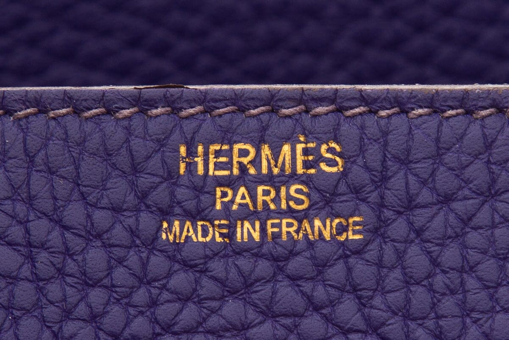 HermÃƒÆ’Ã‚Â¨s Ultra Violet 35CM Birkin in Togo Leather- With Key