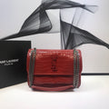 GLAMI Niki MeGLAMIum Chain Bag In-Embossed RedÃ‚Â For Women 11in/28cm YSL