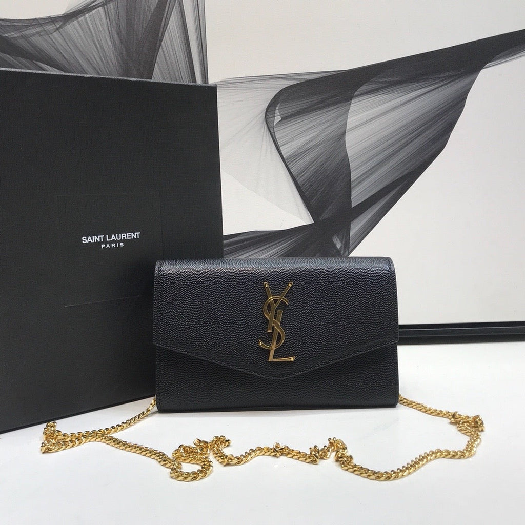 GLAMI Uptown Chain Wallet Black For Women 7.4in/19cm YSL 6077881GF0J1000