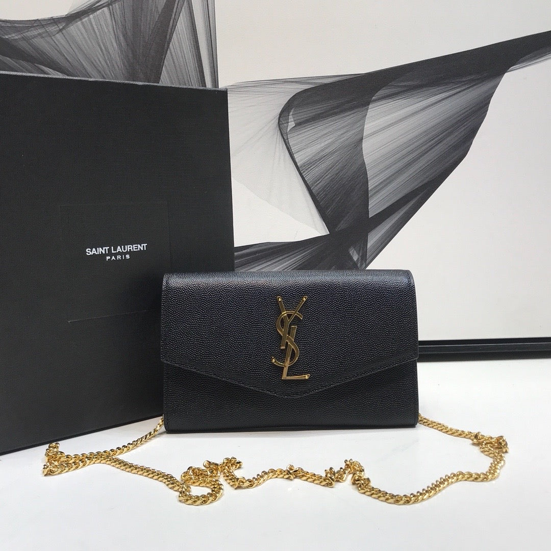 GLAMI Uptown Chain Wallet Black For Women 7.4in/19cm YSL 6077881GF0J1000