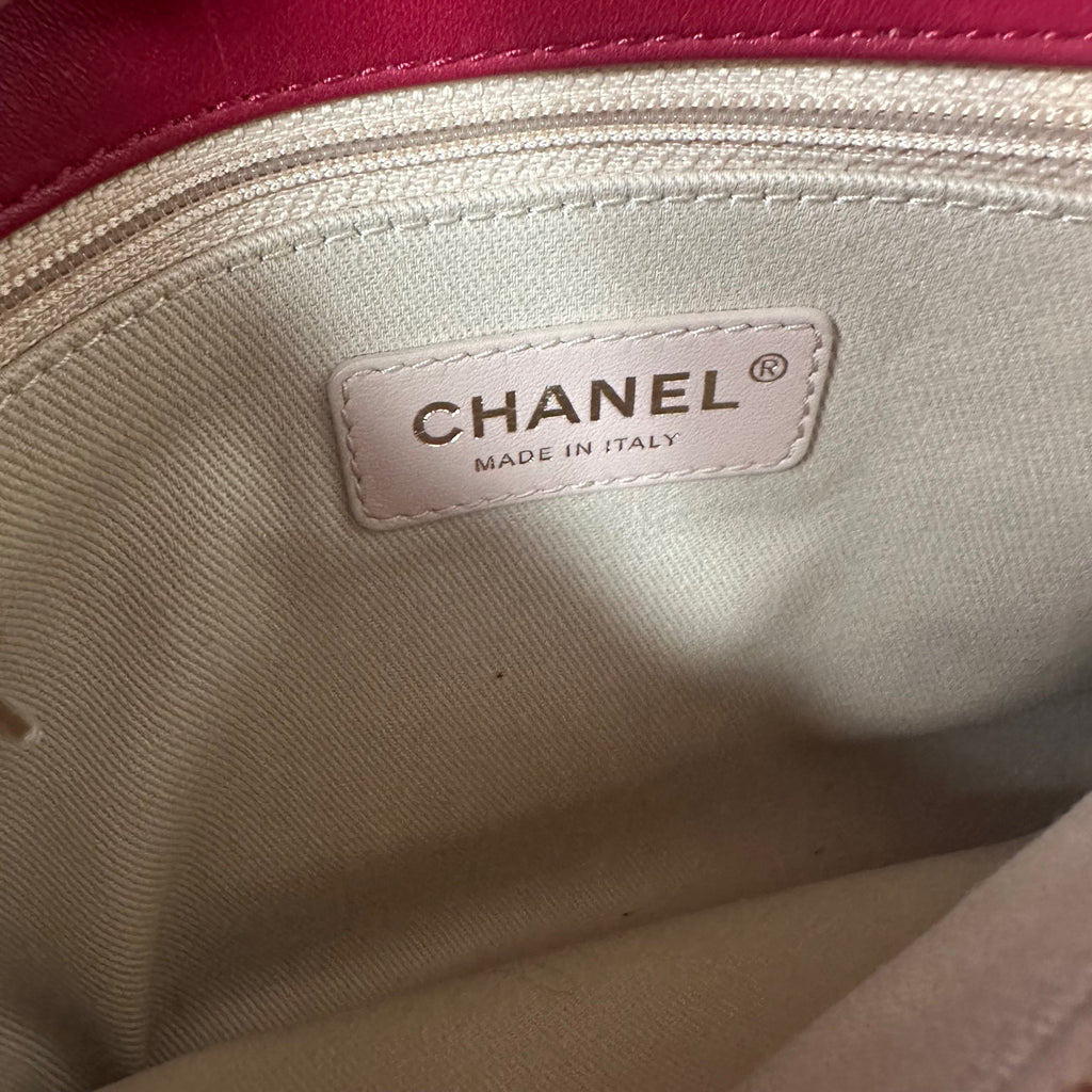 CHANEL Chevron Quilited Red Bag