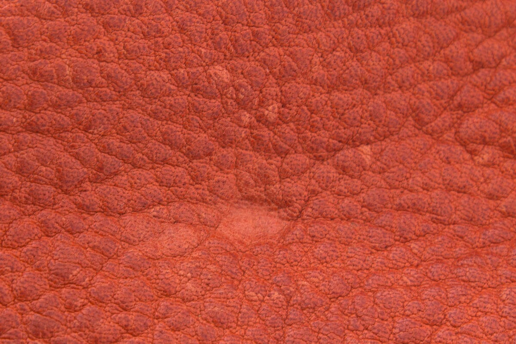 Belstaff Orange Leather Zip Top Tote Handbag