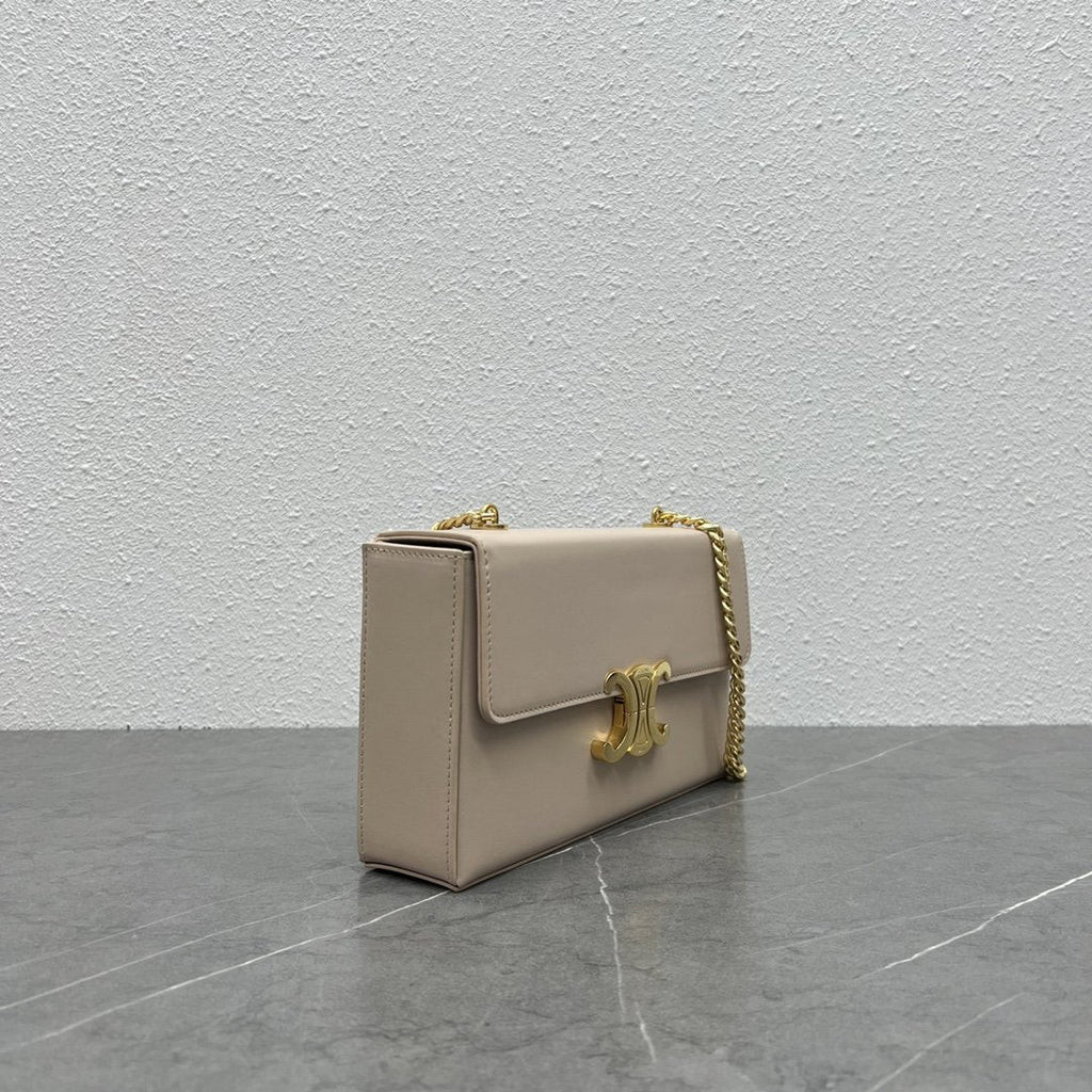 GLAMI Chain Box Triomphe Bag Beige For Women 9in/22cmÃƒâ€šÃ‚Â 