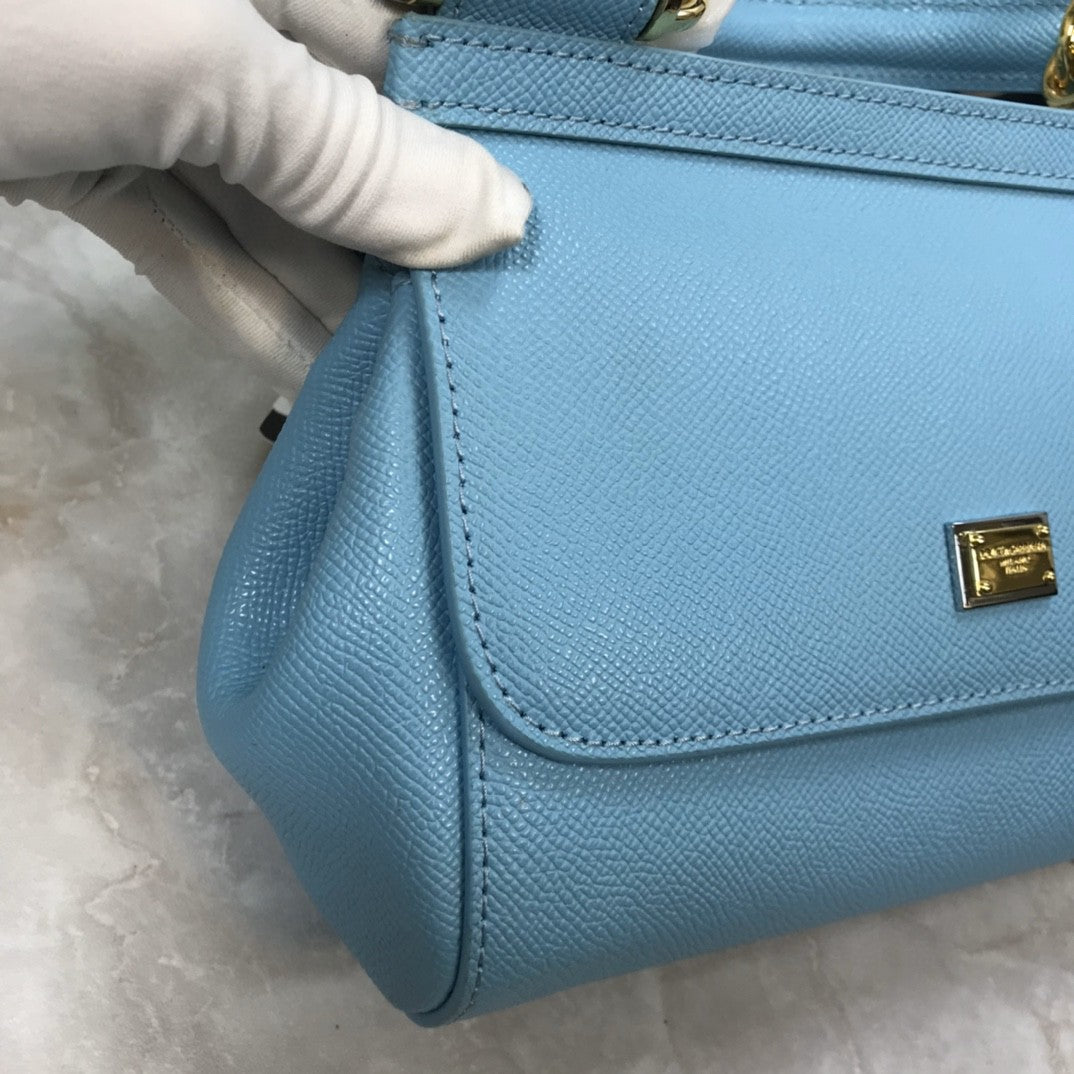 GLAMI MeGLAMIum Sicily Handbag In Dauphine Blue For Women 10.2in/26cm GLAMI GLAMI4347A10018H422