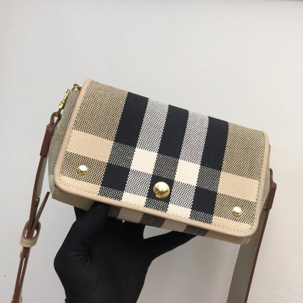 GLAMI Vintage Check And Small Crossbody Bag For Women, Bags 7.1in/18cm