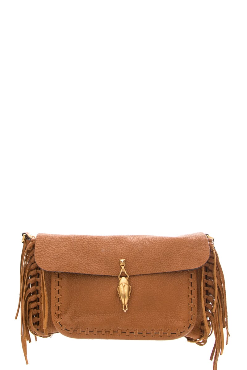 Valentino Brown Fringe Handbag