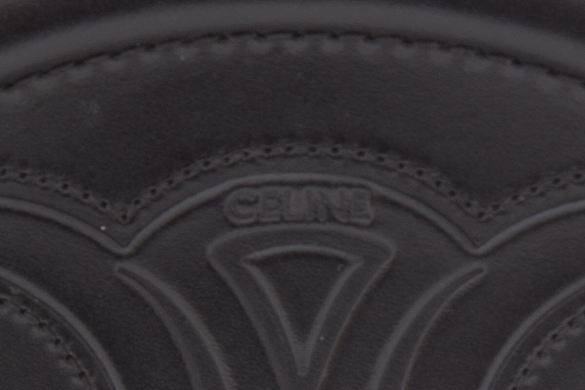 Celine Black Bucket Cuir Triomphe Oval Cross-Body