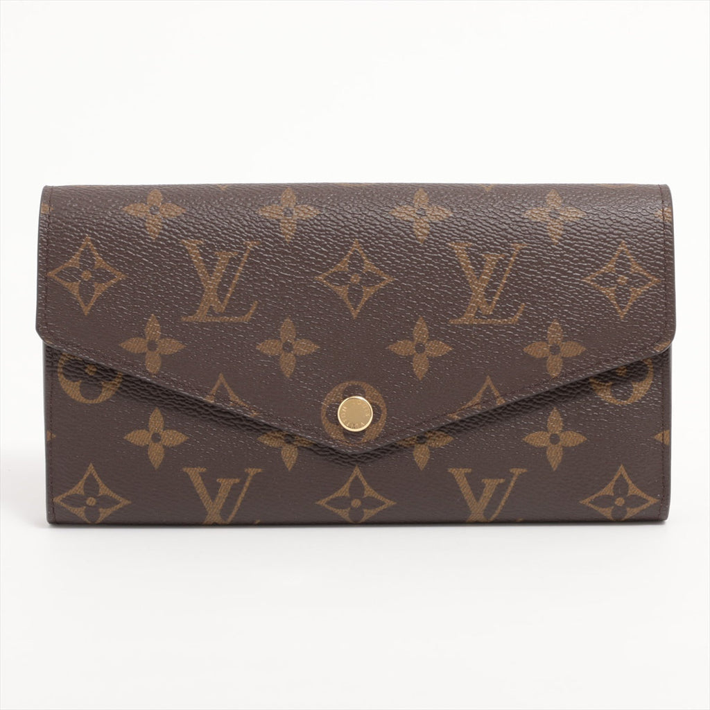 Louis Vuitton Monogram Portefoliosara M60531 Brown Long   Wallet
