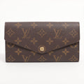 Louis Vuitton Monogram Portefoliosara M60531 Brown Long   Wallet