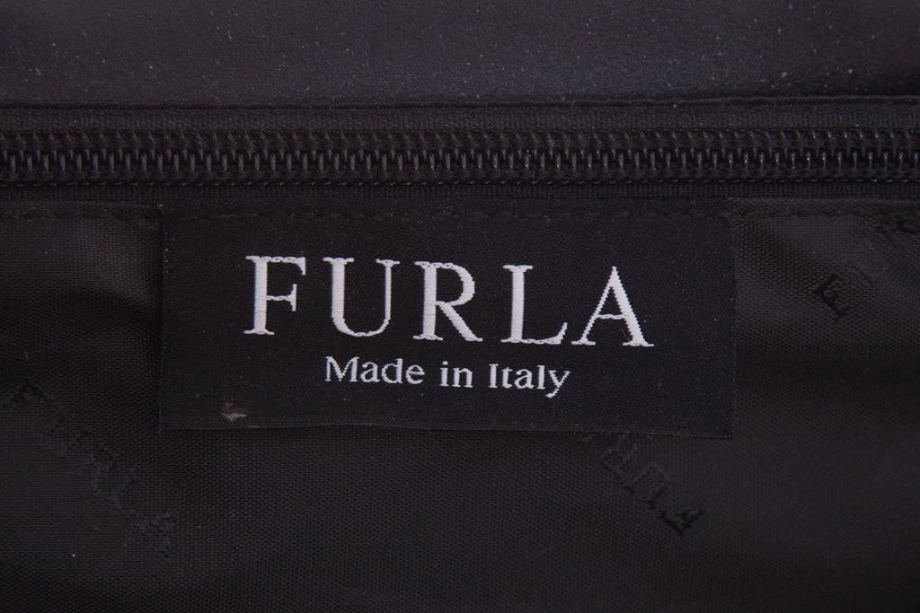 Furla Vintage Lime Green Wool Handbag