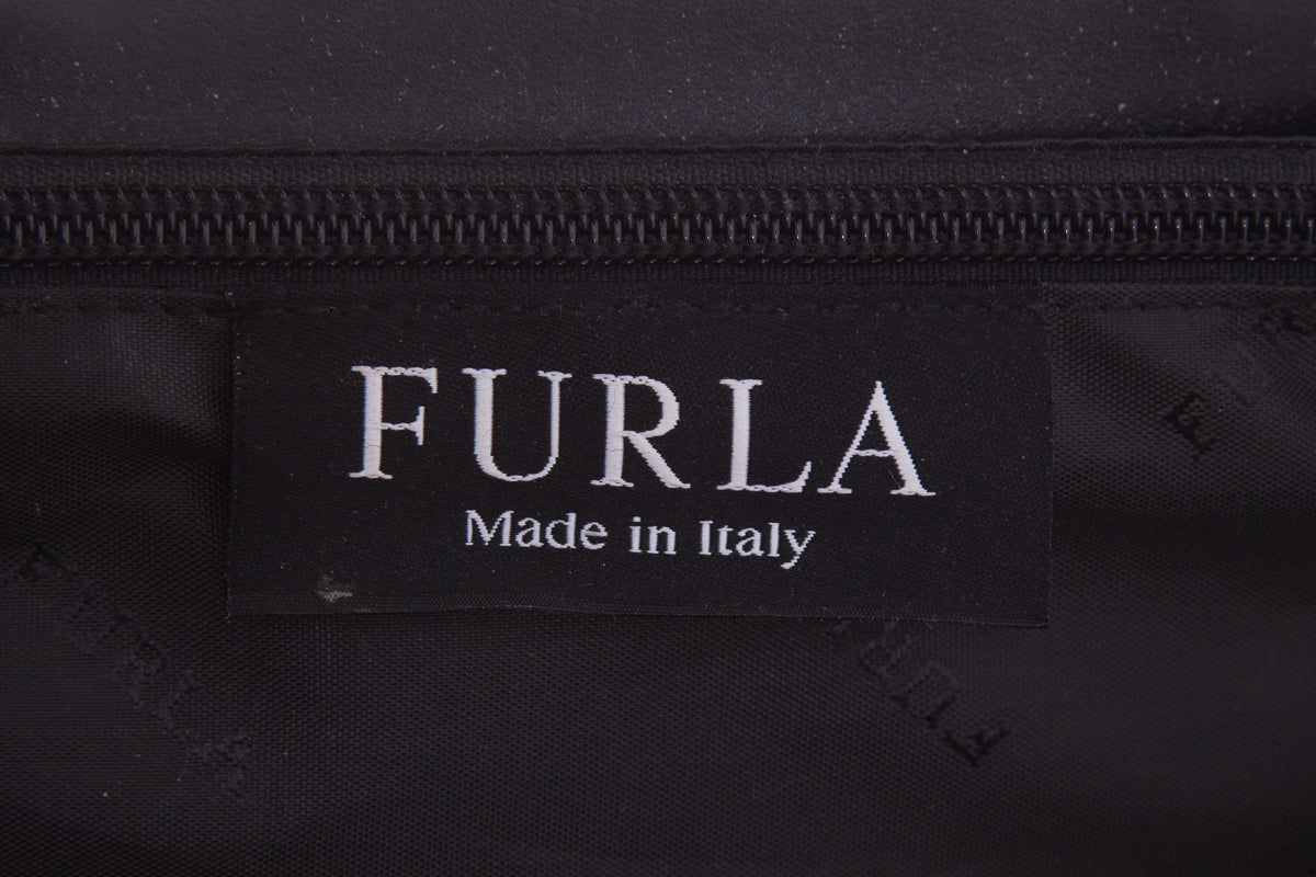 Furla Vintage Lime Green Wool Handbag