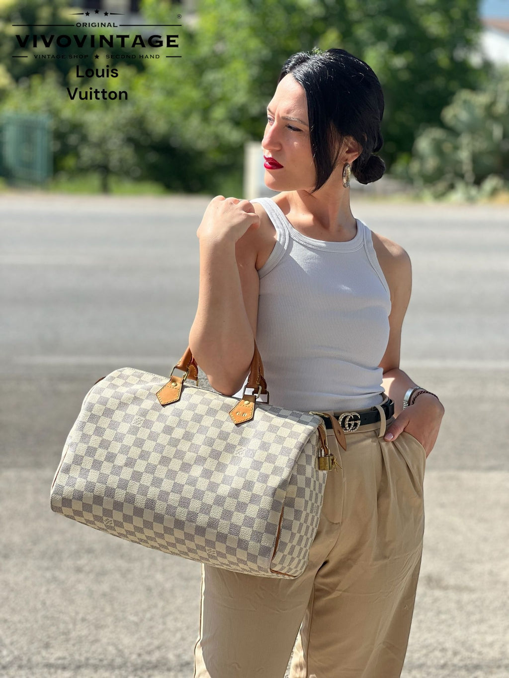Speedy 35 Louis Vuitton 35 personalizzato C.B.
