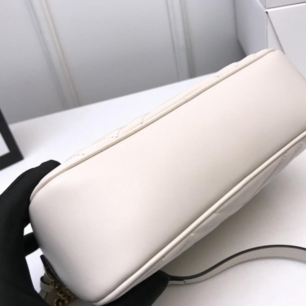 GG Marmont small matelassÃƒÆ’Ã‚Â© shoulder bag white