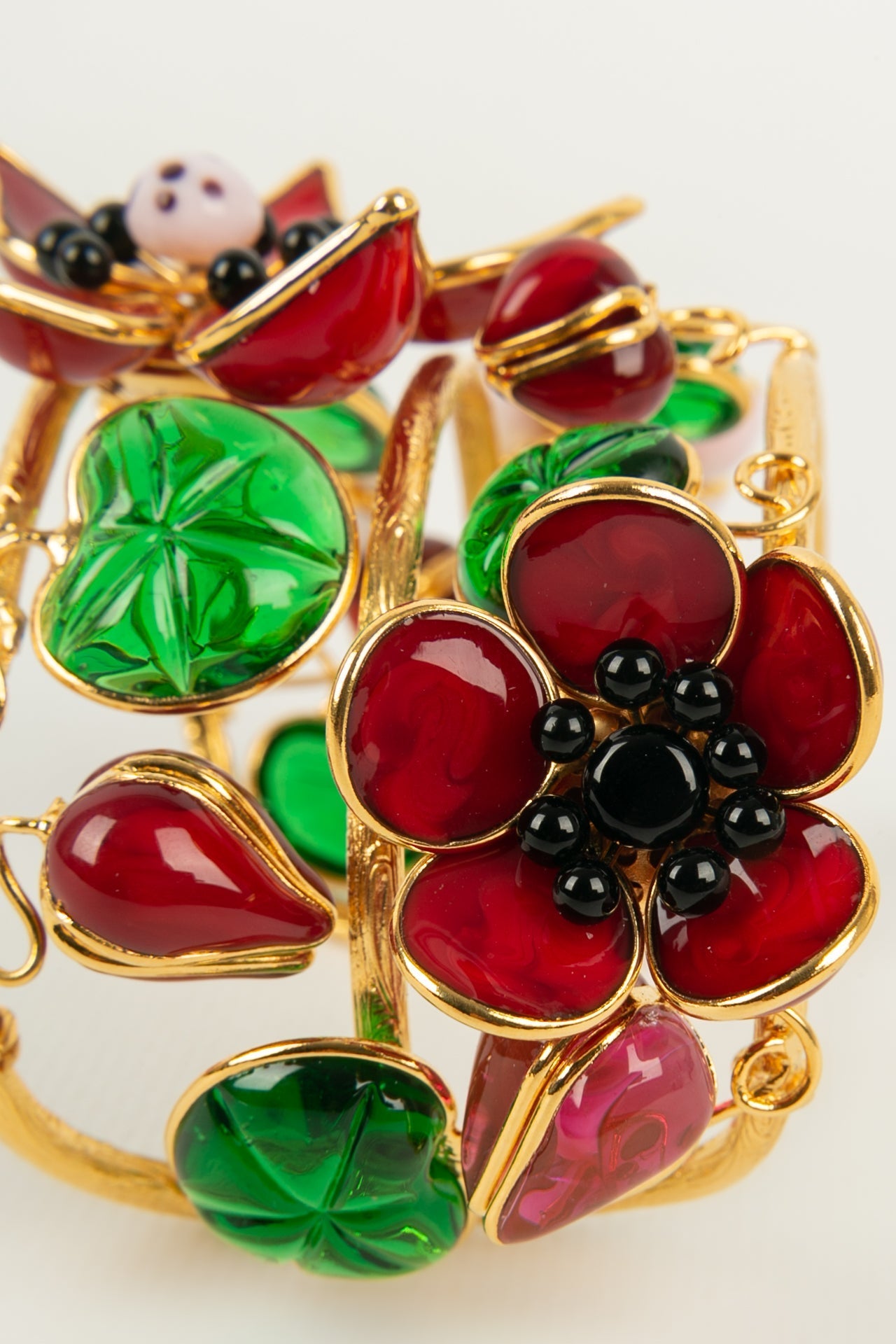 Bracelet manchette fleurs Augustine