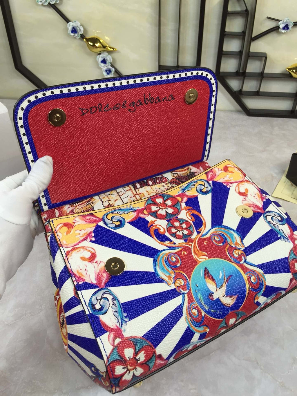 GLAMI 90s Sicily Bag With Logo Print Multicolor For Women 10.2in/26cm GLAMI