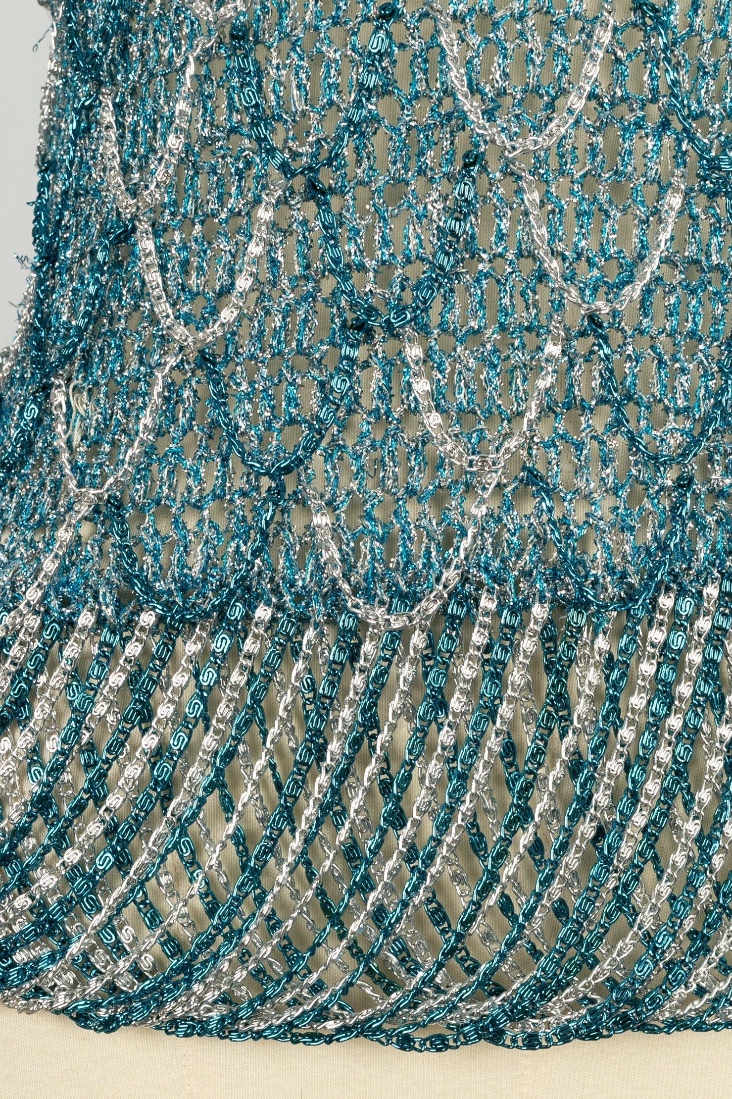 Haut en maille bleue Azzaro