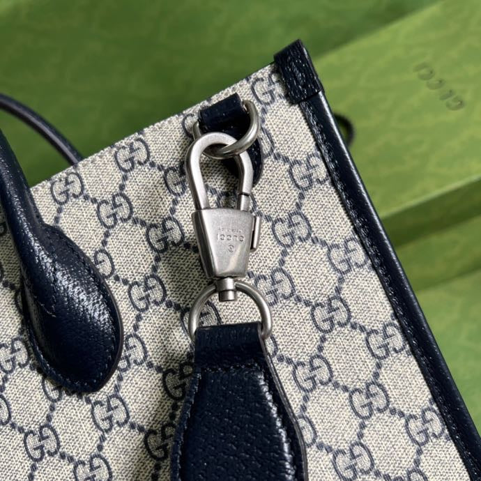 Glami Tote Bag With Interlocking G Beige And Blue Supreme Canvas For Women 15in/38.5cm Glami