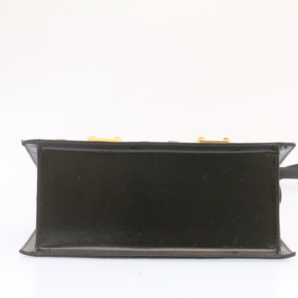 FENDI Hand Bag Leather 2Way Black ai073