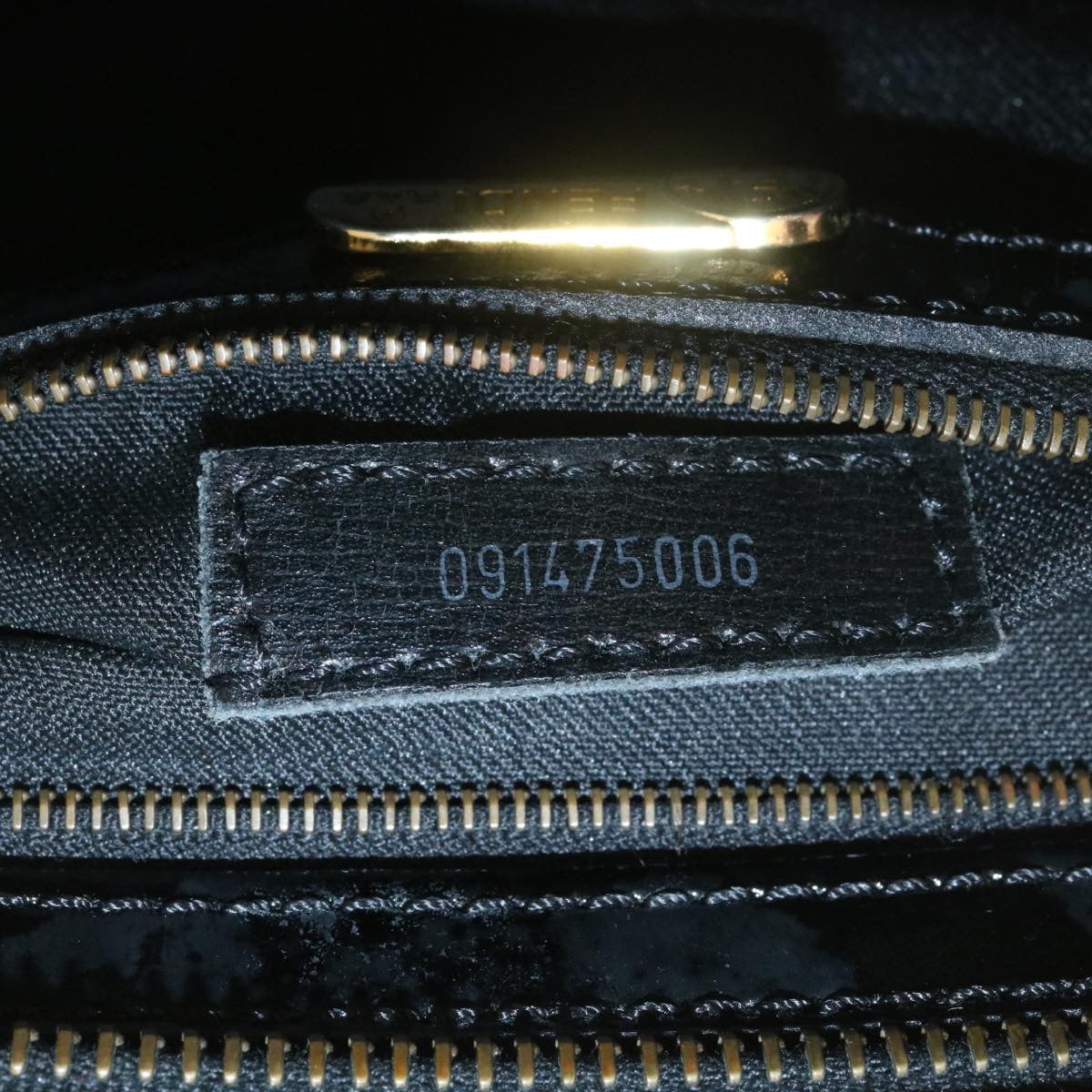 FENDI Hand Bag Leather 2Way Black ai073