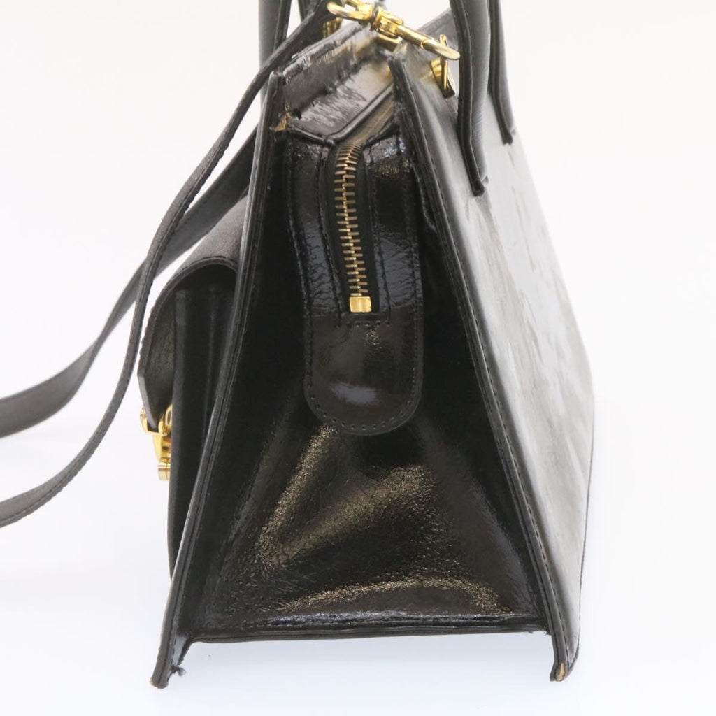 FENDI Hand Bag Leather 2Way Black ai073