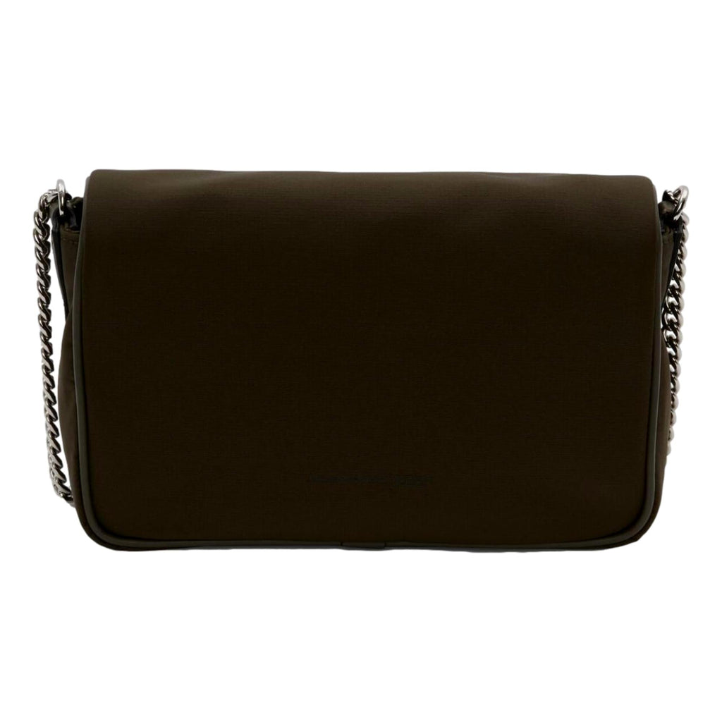 Alexander McQueen Army Green Nylon Graffiti Skull Shoulder Bag