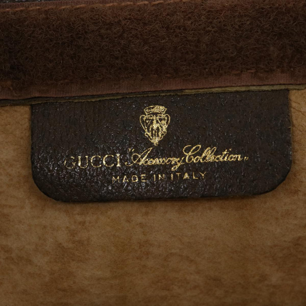 GUCCI GG Canvas Web Sherry Line Clutch Bag Beige Red Green am3107