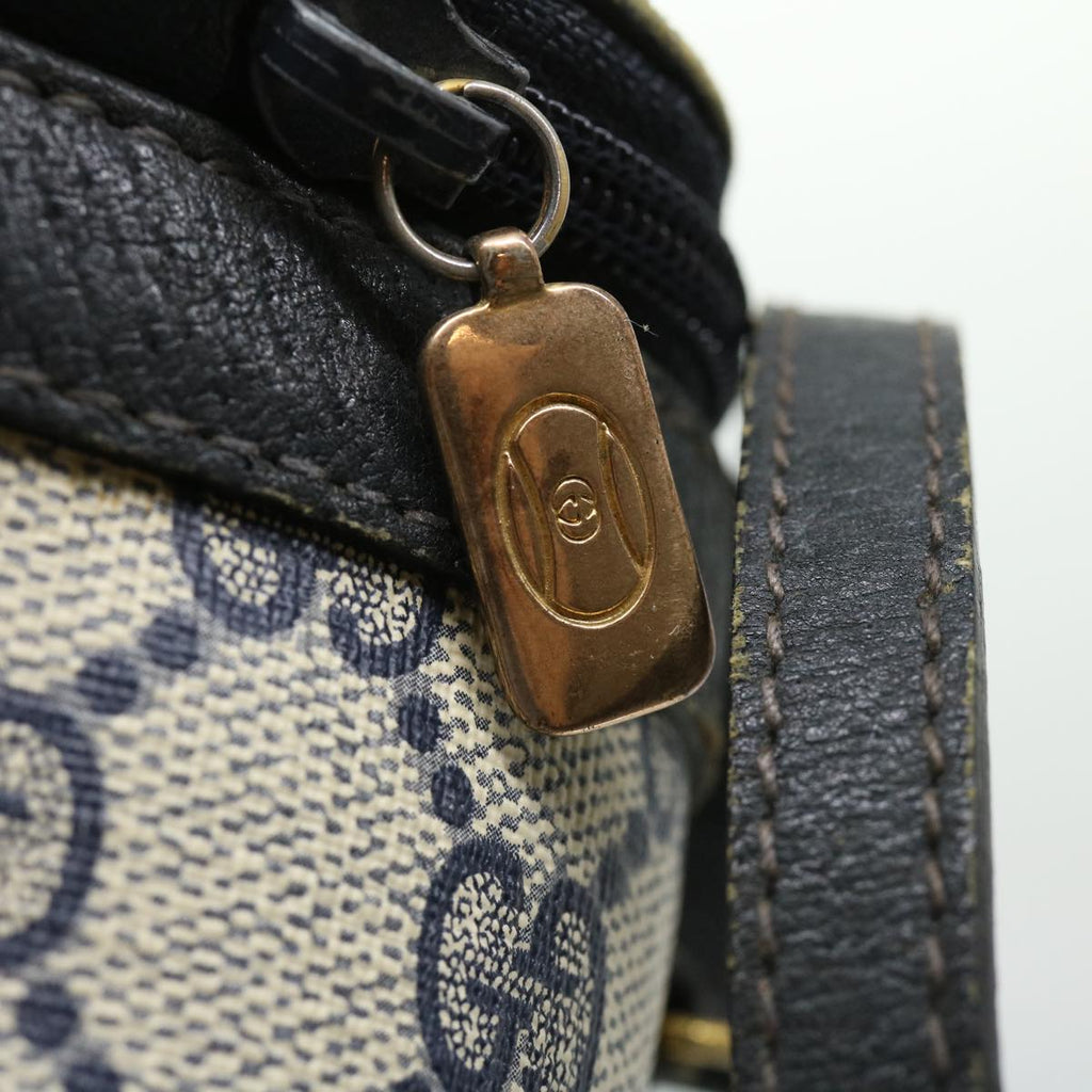 GUCCI Sherry Line GG Canvas Waist Bag PVC Leather Beige Navy Red am3111