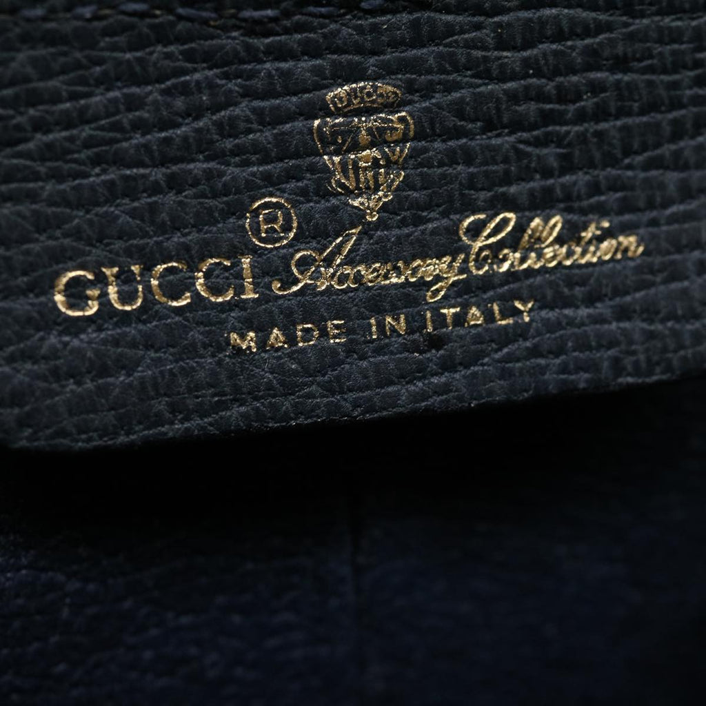 GUCCI Sherry Line GG Canvas Waist Bag PVC Leather Beige Navy Red am3111