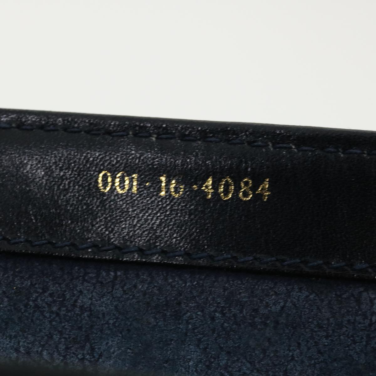 GUCCI GG Canvas Shoulder Bag PVC Leather Navy am3194