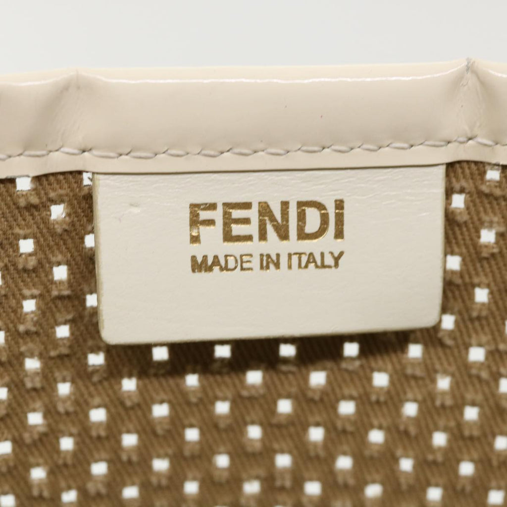 FENDI Zucca Canvas punching Tote Bag Brown am3208