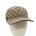 GUCCI Web Sherry Line GG Canvas Cap Beige Green Red am3212