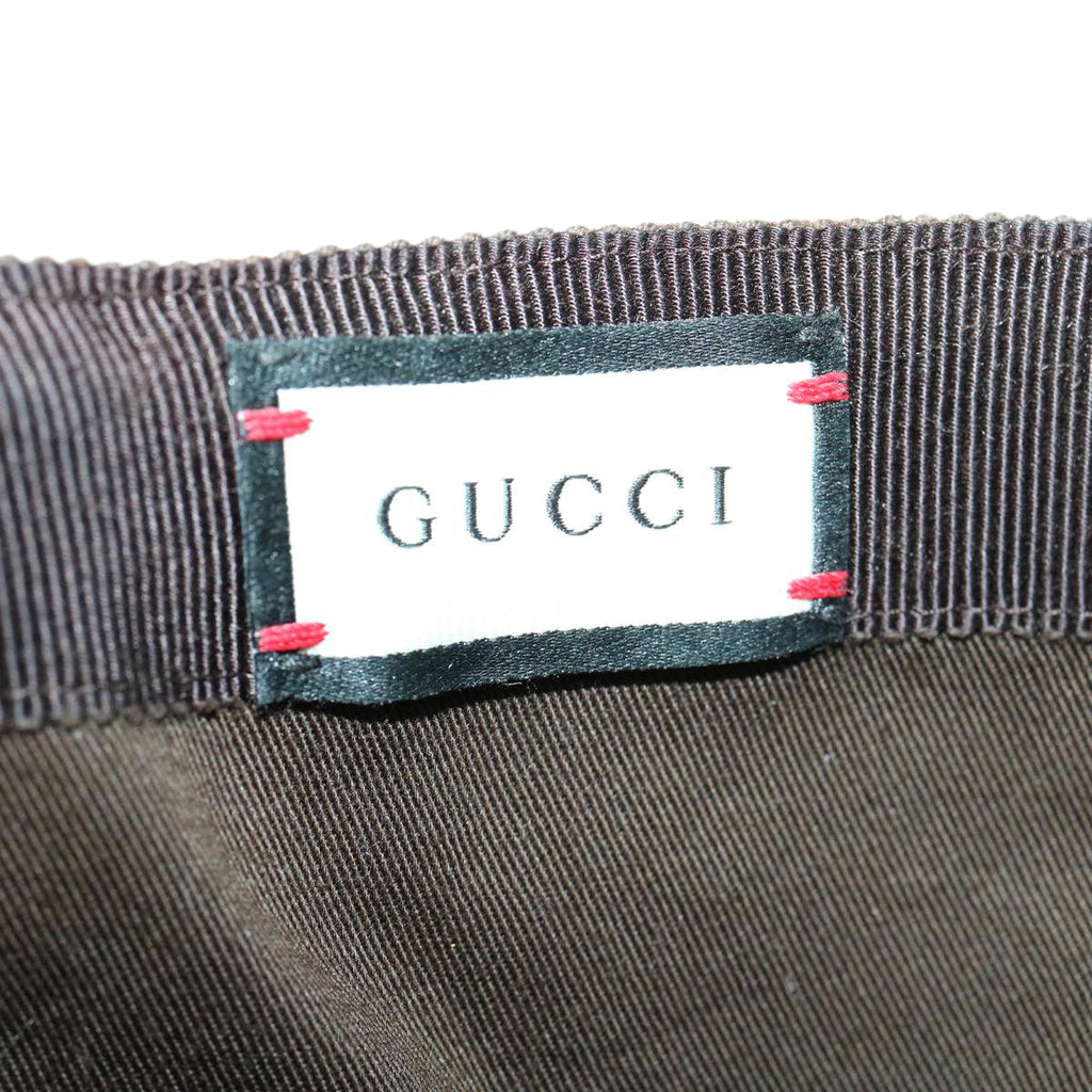 GUCCI Web Sherry Line GG Canvas Cap Beige Green Red am3212